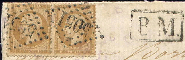 Lettres BM (boites mobile) dans un rectangle