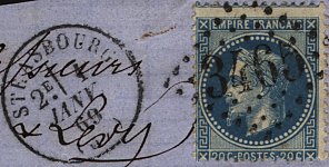 Timbre à date au type 16