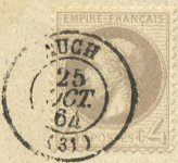 Timbre à date au type 15