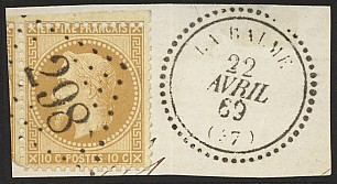 Timbre à date au type 23
