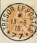 Les secteurs postaux - Timbre à date au type 04