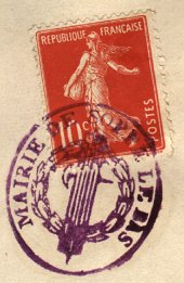 Timbre à date des bureaux de poste dans l'Alsace reconquise (1915)