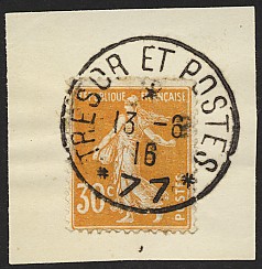 Les secteurs postaux - Timbre à date au type 04