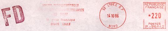 Marque linéaire avec lettres FD (Fausse destination)