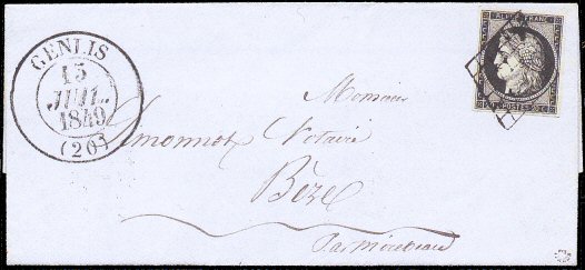Timbre à date au type 13