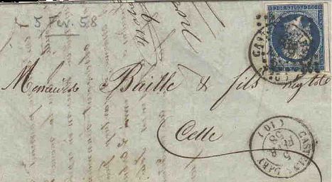 Timbre à date au type 15