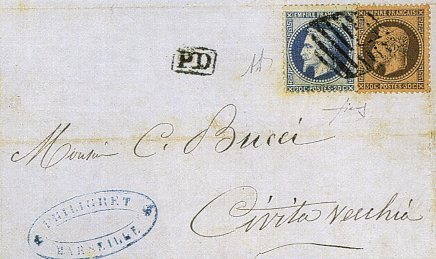 Grille locale de Civita Vecchia (Italie 1867)