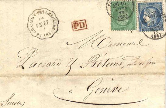 Timbre à date des convoyeurs stations