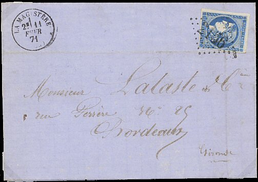 Timbre à date au type 16