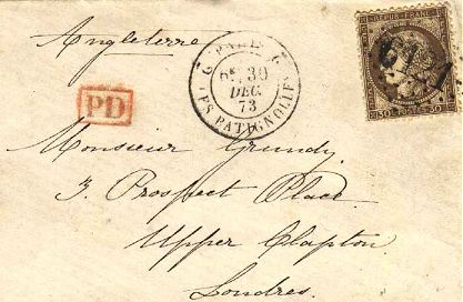 Timbres à date au type 17 de Paris suburbaines