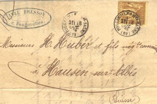 Timbre à date au type 16