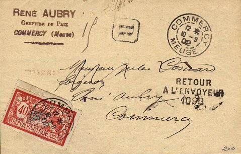 Timbre à date au type 84.01 ou A3