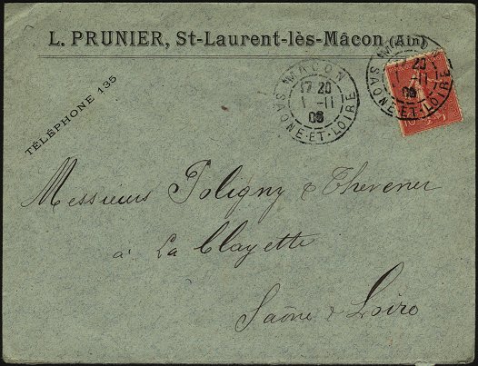 Timbre à date au type 01 ou A3c