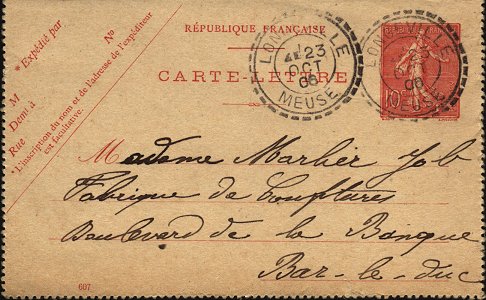 Timbre à date des bureaux de distribution au type B2