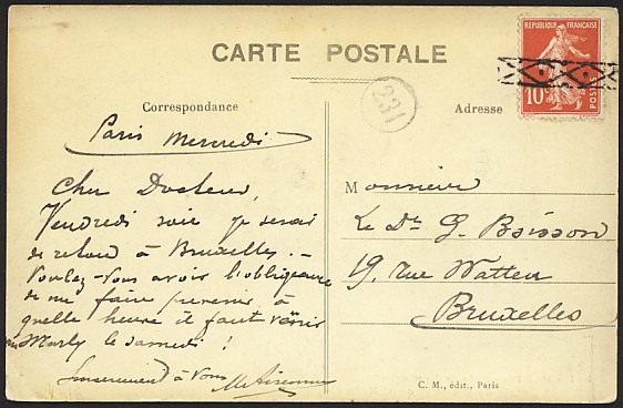 Timbre poste annulés en Belgique par la roulette