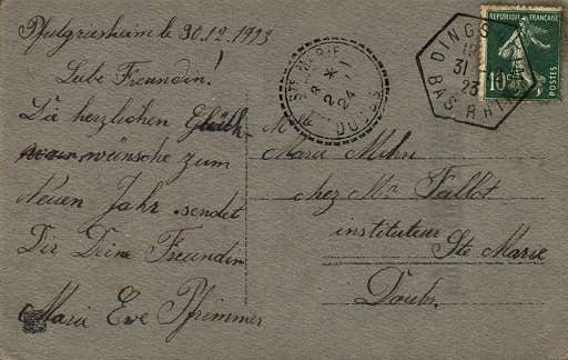 Timbre à date des bureaux de distribution au type B3