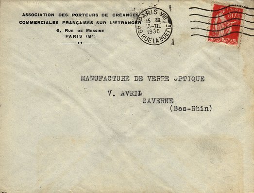Oblitération mécanique 5 lignes ondulées avec timbre à date à gauche