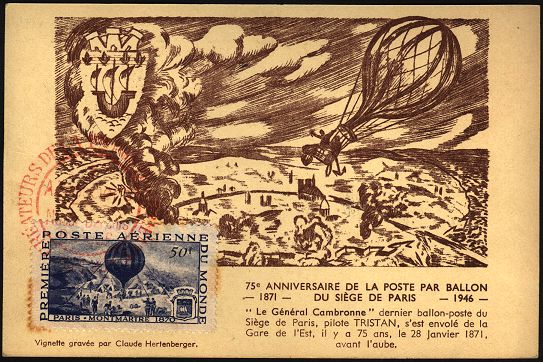 Premier service postal par ballon
