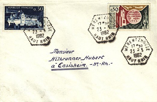 Timbre à date de la poste rurale au type F7