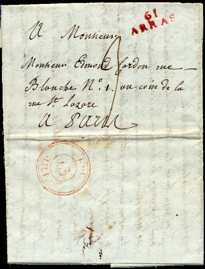 Timbre à date type I de 1802