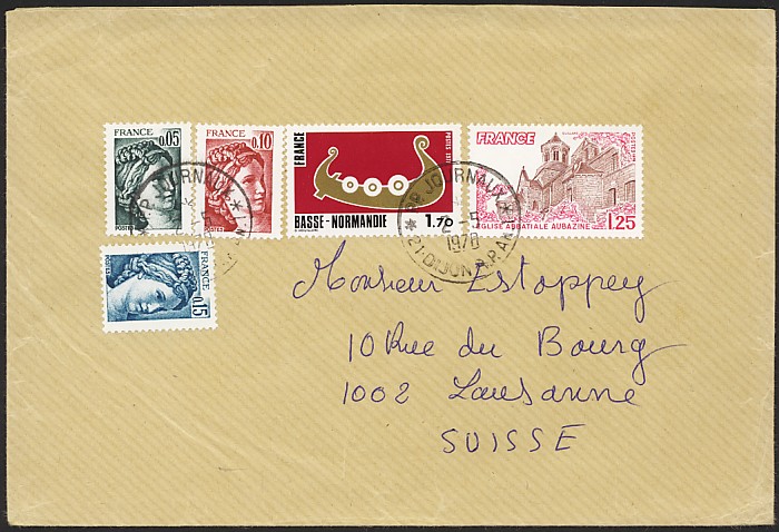 Timbre à date au type 04 avec lettres PP et nom de ville