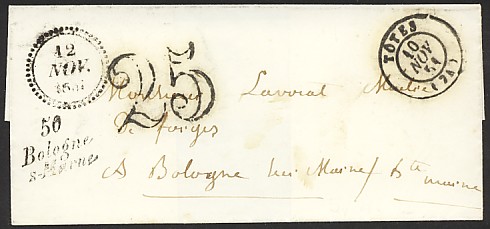 Timbres taxe double traits 25c