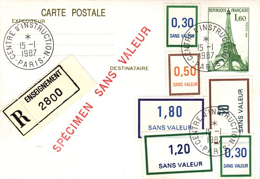 Timbre à date des centres d'instruction