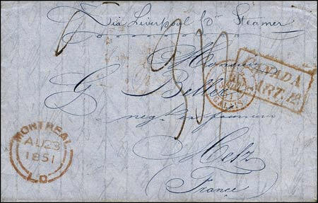 Marques de transit avec mention COLONIES &cc ART. et numéro