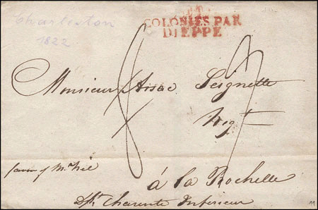 Marque linéaire avec mention COL PAR + nom de ville