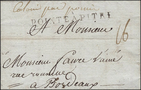 Marque linéaire maritime manuscrite