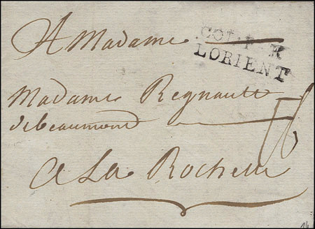 Marque linéaire avec mention COL PAR + nom de ville