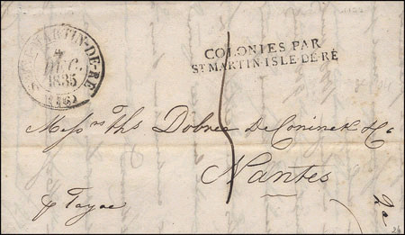 Marque linéaire avec mention COL PAR + nom de ville