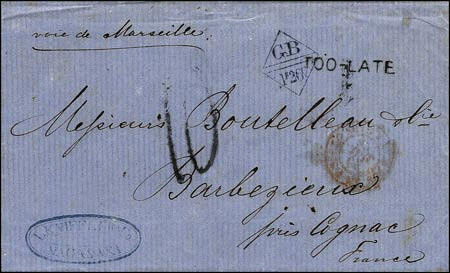 Marque losange avec lettres GB et valeur