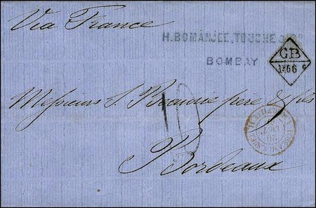 Marque losange avec lettres GB et valeur