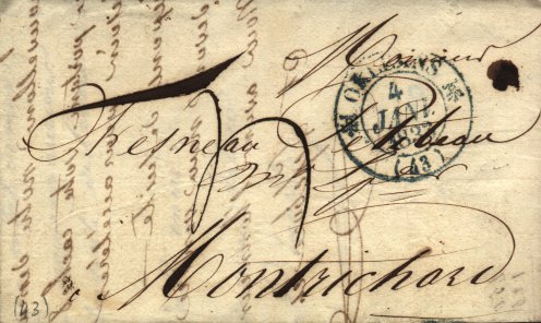 Timbre à date au type 12