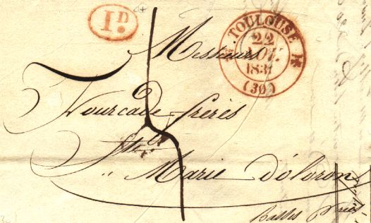 Timbre à date au type 12