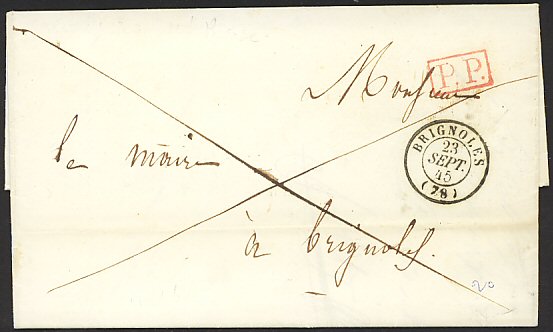 Timbre à date au type 15