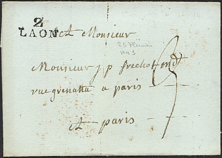 Timbre à date type I de 1802