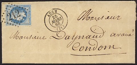 Timbre à date au type 15