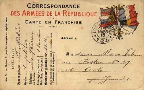 Les secteurs postaux - Timbre à date double cercle