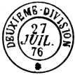 Timbre  date avec mention : DEUXIEME-DIVISION / 