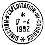 Timbre à date avec mention : DIRECTION D'EXPLOITATION DU COURRIER /