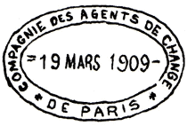 COMPAGNIE DES AGENTS DE CHANGE / * DE PARIS * /