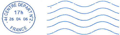 Timbre  date avec mention : numro de dpartement + "CENTRE DEPART N" + numro /  "- FRANCE -"