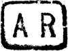 Marque encadrée avec mention AR (Accusé de Réception) /