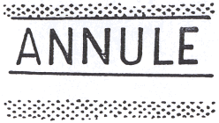 Timbre avec mention ANNULE de la caisse d'Epargne