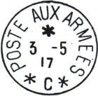Timbre à date des bureaux frontières /