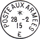 Timbre à date des bureaux frontières