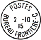 Timbre à date des bureaux frontières