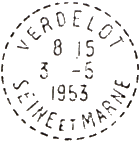 Timbre à date des bureaux de distribution au type B6 /
